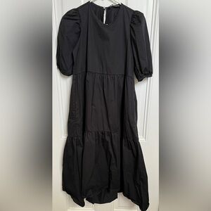 Zara Tiered Puff Shoulder Dress